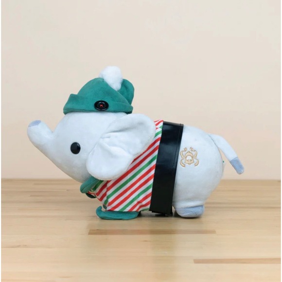 Other - Cute Elephant Plush Toy Christmas Hat Scarf Outfit Stuffed Animal Gift